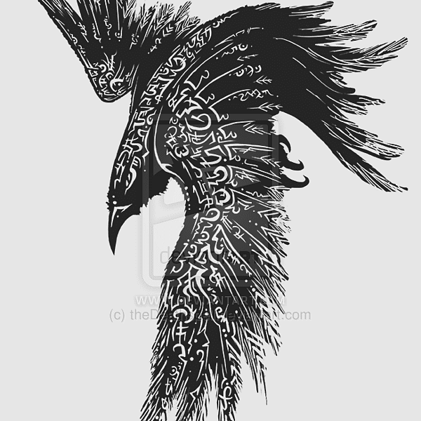 thumbnail image 2 of Morrigan Raven Crow Irish Celtic Norse Viking Badb Symbol 2 of 14